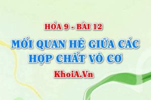 Mối quan hệ tính chất hóa học của các hợp chất vô cơ, sơ đồ và phản ứng hóa học thể hiện mối quan hệ - Hóa 9 bài 12